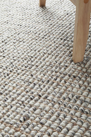 RUG CULTURE RUGS Arabella Grey Wool & Jute Runner