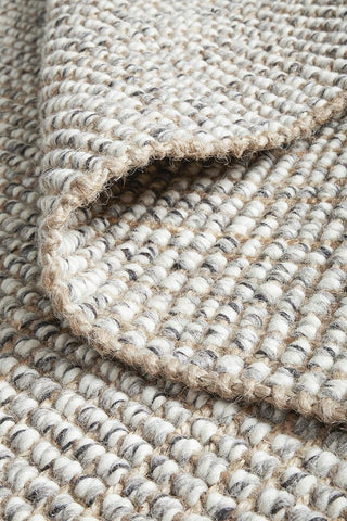 RUG CULTURE RUGS Arabella Grey Wool & Jute Runner