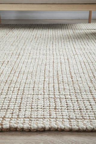 RUG CULTURE RUGS Arabella Natural Wool & Jute Runner