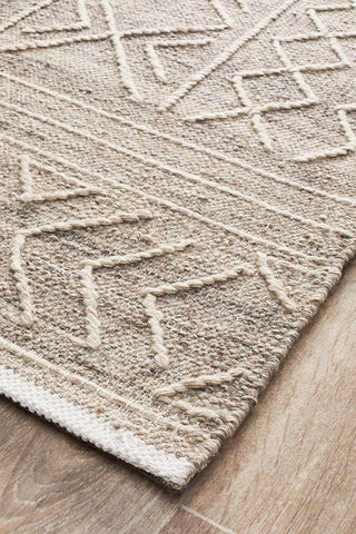 Rug Culture RUGS Arya Natural Stitch Woven Wool Rug