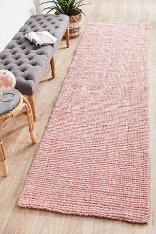 Rug Culture RUGS Atrium Barker Pink Jute Runner