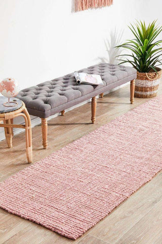 Rug Culture RUGS Atrium Barker Pink Jute Runner