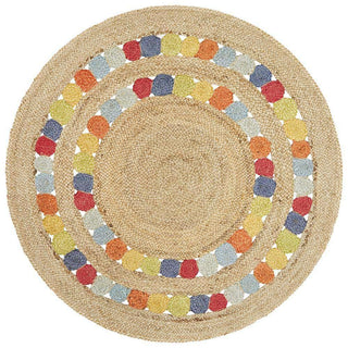 Rug Culture RUGS Atrium Gumball Multicolour Jute Rug