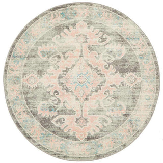 Rug Culture RUGS Avenue Grey & Pink Round Rug