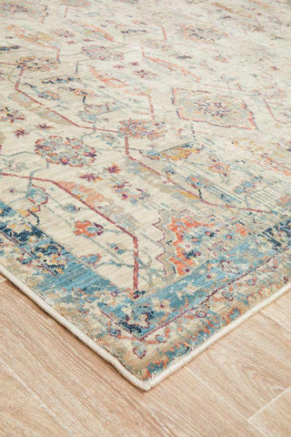 Rug Culture RUGS Aziza Beige & Blue Transitional Rug