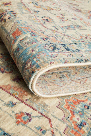 Rug Culture RUGS Aziza Beige & Blue Transitional Rug