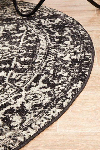 Rug Culture RUGS Bafra Charcoal Transitional Round Rug