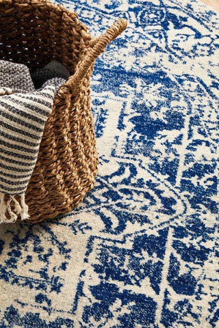 Rug Culture RUGS Bafra Navy Transitional Round Rug