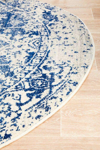 Rug Culture RUGS Bafra Navy Transitional Round Rug