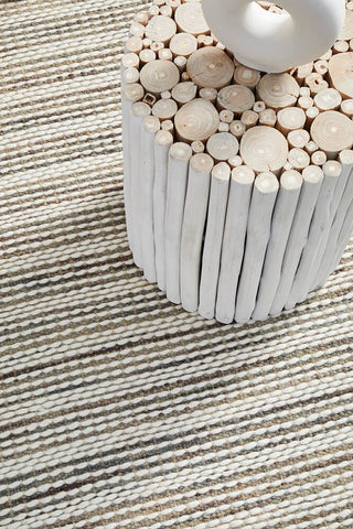 Rug Culture RUGS Bergen Cream & Grey Wool Rug