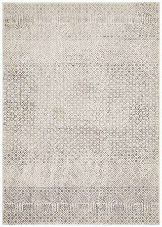 Rug Culture Evoke 265 Grey & Ivory Distressed Diamond Rug 