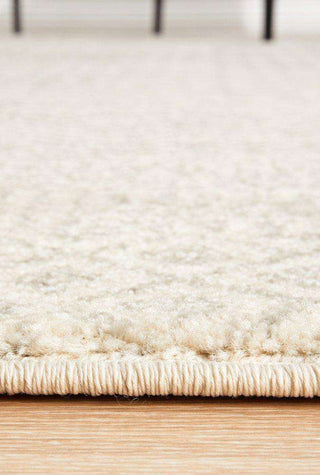 Rug Culture Evoke 265 Grey & Ivory Distressed Diamond Rug  edge