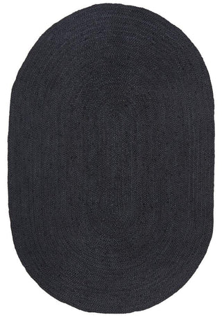 Rug Culture: Bondi Black Jute Oval Rug 