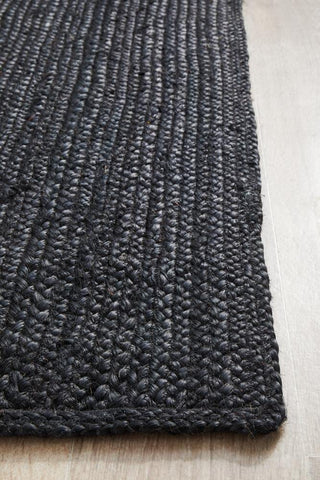 Rug Culture RUGS Bondi Black Jute Runner