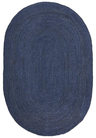 Rug Culture RUGS Bondi Navy Jute Oval Rug