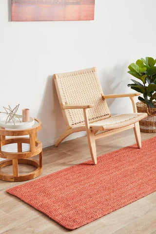 Rug Culture RUGS Bondi Terracotta Jute Runner