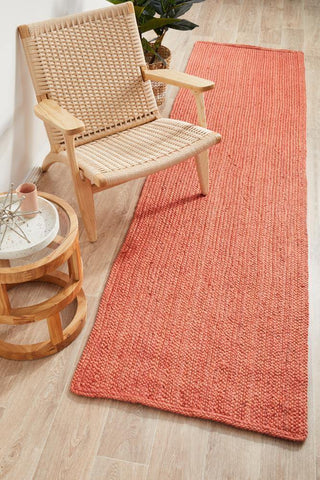 Rug Culture RUGS Bondi Terracotta Jute Runner