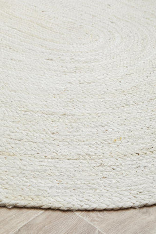 Rug Culture RUGS Bondi White Jute Oval Rug