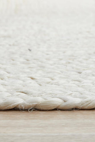 Rug Culture RUGS Bondi White Jute Oval Rug