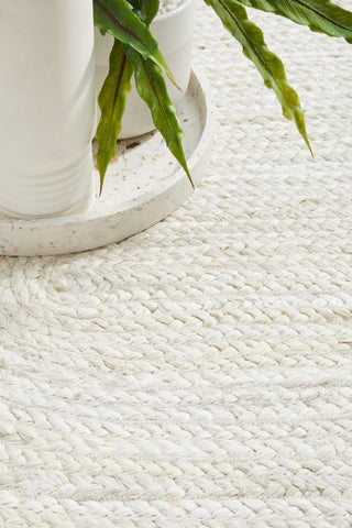 Rug Culture RUGS Bondi White Jute Oval Rug