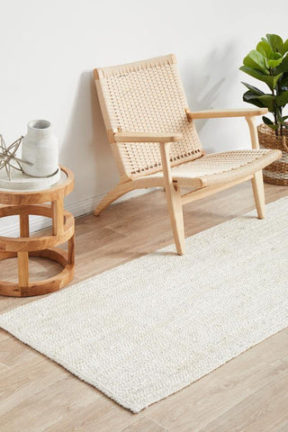 Rug Culture RUGS Bondi White Jute Runner