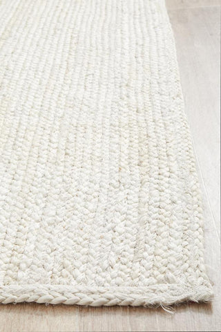 Rug Culture RUGS Bondi White Jute Runner