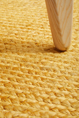 Rug Culture RUGS Bondi Yellow Jute Oval Rug