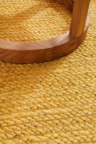 Rug Culture RUGS Bondi Yellow Jute Rug