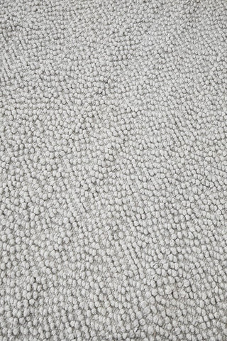 RUG CULTURE RUGS Boucle Grey Wool Rug