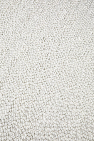 RUG CULTURE RUGS Boucle White Wool Rug