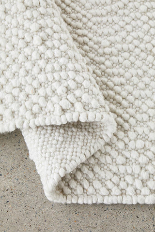 RUG CULTURE RUGS Boucle White Wool Rug