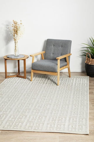 RUG CULTURE RUGS Brenda Natural White Geometric Rug