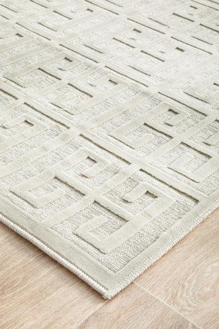 RUG CULTURE RUGS Brenda Natural White Geometric Runner