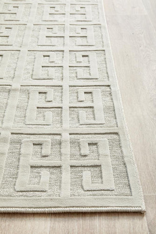 RUG CULTURE RUGS Brenda Natural White Geometric Runner