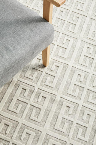 RUG CULTURE RUGS Brenda Natural White Geometric Runner