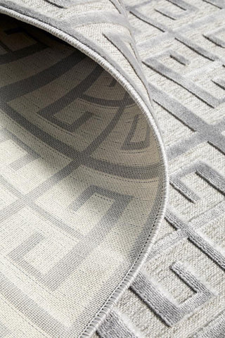 RUG CULTURE RUGS Brenda Silver Geometric Rug