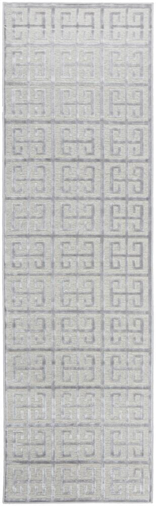 RUG CULTURE RUGS Brenda Silver Geometric Runner