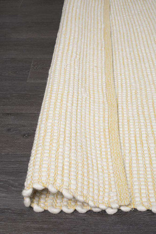 Rug Culture RUGS Brooklyn Yellow Wool Rug