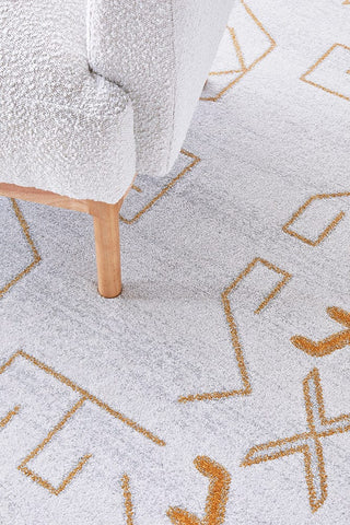 RUG CULTURE RUGS Cala Gold Geometric Rug