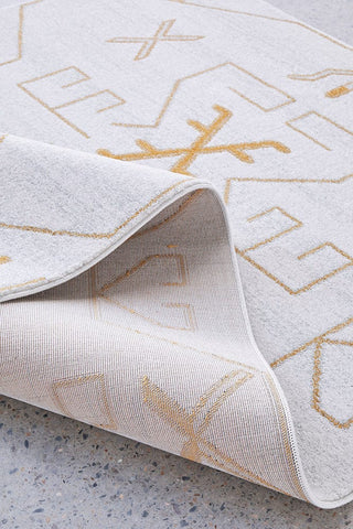 RUG CULTURE RUGS Cala Gold Geometric Rug