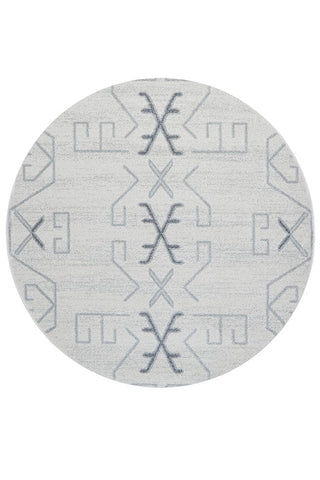 RUG CULTURE RUGS Cala Grey Geometric Round Rug