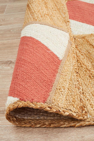 Rug Culture RUGS Calypso Coral & Natural Jute Rug