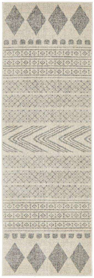 Rug Culture RUGS Caudelie Grey & White Runner Rug