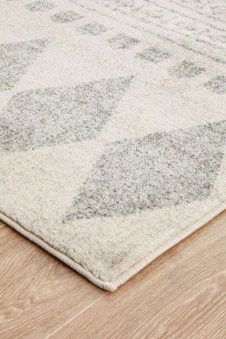 Rug Culture RUGS Caudelie Grey & White Runner Rug