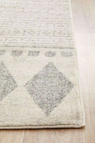 Rug Culture RUGS Caudelie Grey & White Runner Rug