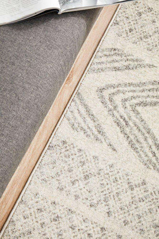 Rug Culture RUGS Caudelie Grey & White Runner Rug