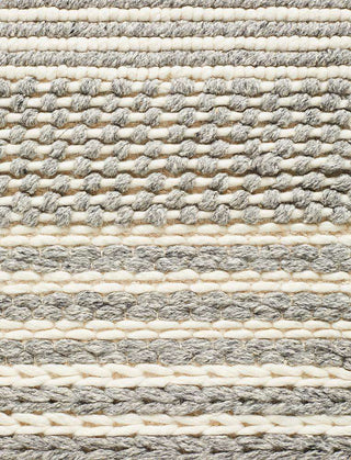 Rug Culture RUGS Celena Grey Stripe Braided Wool Rug