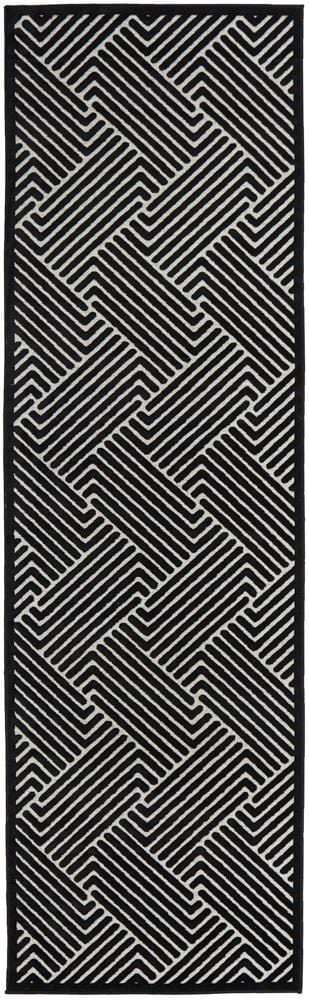 RUG CULTURE RUGS Cindy Black & Gold Geometric Runner