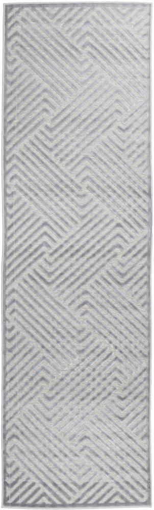 RUG CULTURE RUGS Cindy Silver Geometric Runner