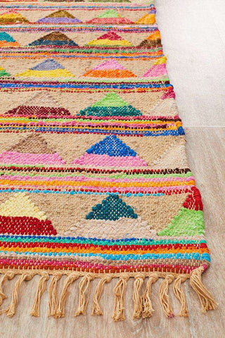 Rug Culture RUGS Cirque Multi Coloured Bunting Jute Rug